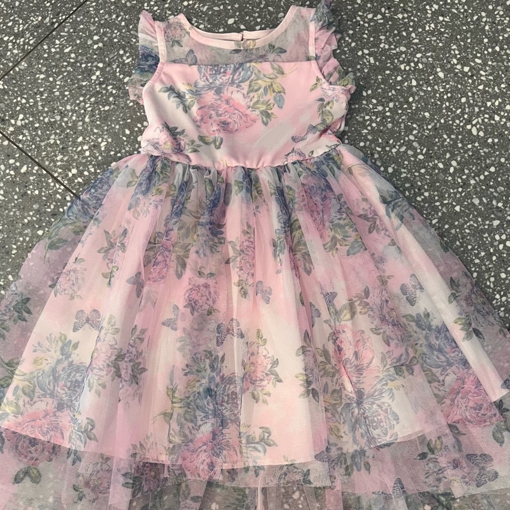 Zhenzi Pink Floral Kids Dress Never worn